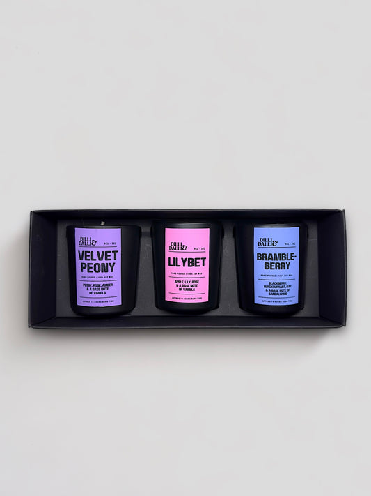 Triple 9cl votive gift set